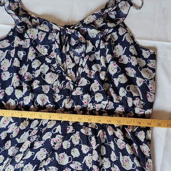 LC Lauren Conrad Disney Beauty And The Beast  Floral Sleeveless Dress Size XXL - Picture 8 of 10